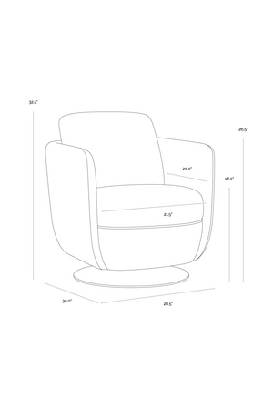 Modern European furniture - Gold Base Swivel Lounge Chair - www.oroa.com