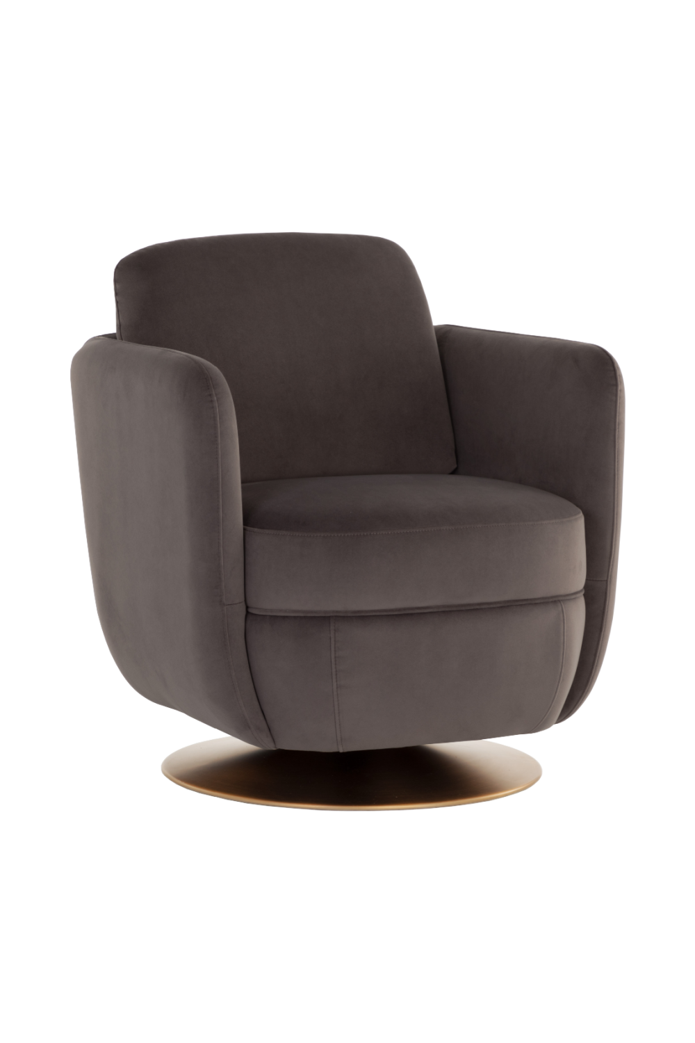 Modern European furniture - Gold Base Swivel Lounge Chair - www.oroa.com