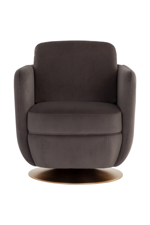 Modern European furniture - Gold Base Swivel Lounge Chair - www.oroa.com