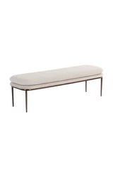 Modern European furniture - Cream Padded Bench - www.oroa.com
