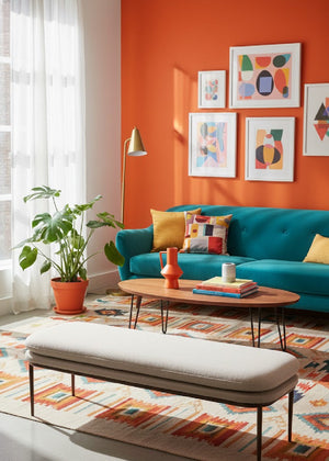 Cream Padded Bench | Splendido Koffi | Oroa.com