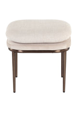 Modern European furniture - Cream Padded Stool - www.oroa.com