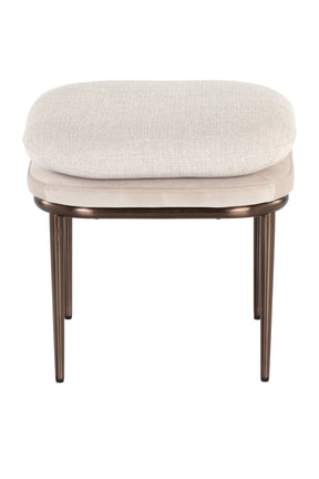 Cream Padded Stool by Splendido Koffi Accent Stool