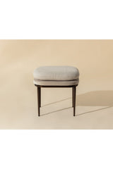 Modern European furniture - Cream Padded Stool - www.oroa.com