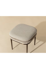 Modern European furniture - Cream Padded Stool - www.oroa.com