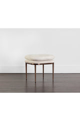 Modern European furniture - Cream Padded Stool - www.oroa.com