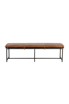 Tan Leather Bench by Splendido Zancor