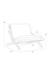 Modern European furniture - Teak Framed Indoor/Outdoor Lounge Chair - www.oroa.com