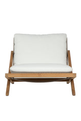 Modern European furniture - Teak Framed Indoor/Outdoor Lounge Chair - www.oroa.com