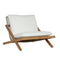 Modern European furniture - Teak Framed Indoor/Outdoor Lounge Chair - www.oroa.com