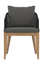 Modern European furniture - Contemporary Indoor/Outdoor Weave & Teak Dining Chair - www.oroa.com