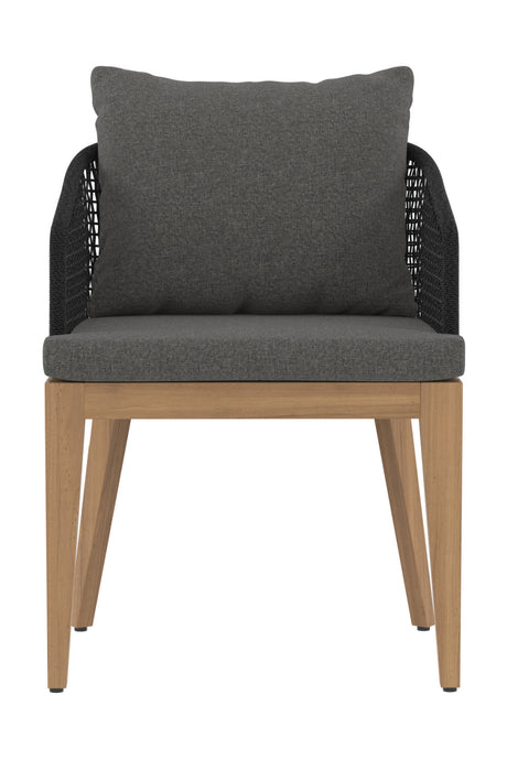 Modern European furniture - Contemporary Indoor/Outdoor Weave & Teak Dining Chair - www.oroa.com