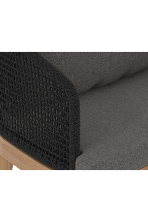 Contemporary Indoor/Outdoor Weave & Teak Dining Chair | Splendido Capri | Oroa.com