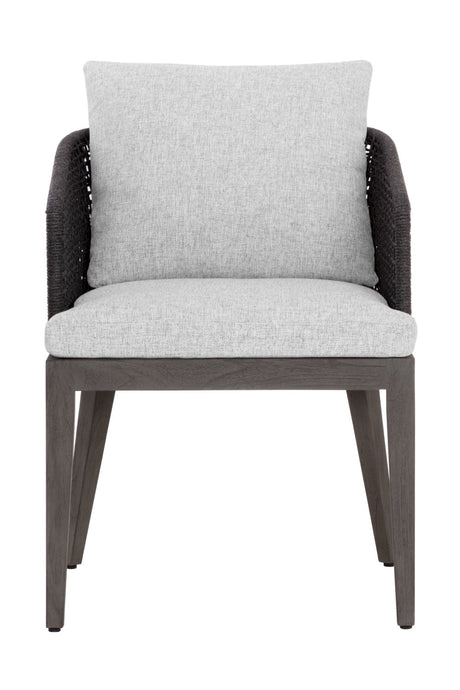 Contemporary Indoor/Outdoor Weave & Teak Dining Chair | Splendido Capri | Oroa.com