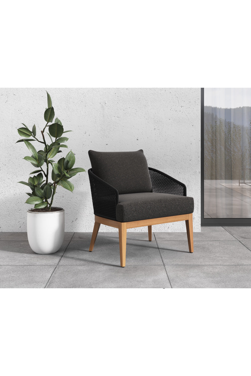 Modern European furniture - Weave Back Indoor/Outdoor Lounge Chair - www.oroa.com