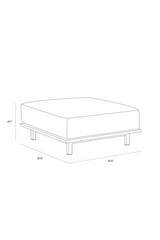 Modern European furniture - Wood Base Upholstered Ottoman - www.oroa.com