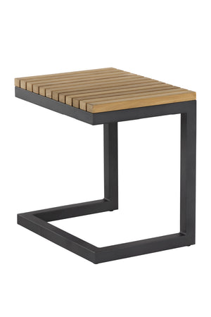 Modern European furniture - C-Shaped Teak Indoor/Outdoor End Table - www.oroa.com
