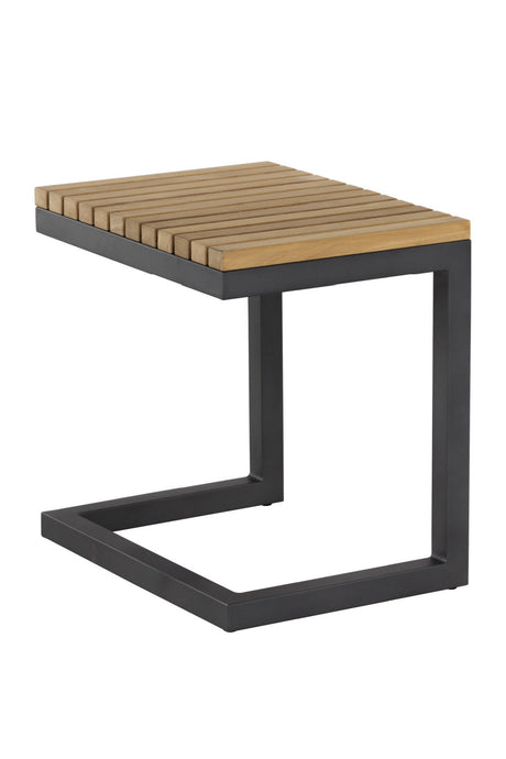 Modern European furniture - C-Shaped Teak Indoor/Outdoor End Table - www.oroa.com