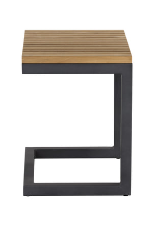 Modern European furniture - C-Shaped Teak Indoor/Outdoor End Table - www.oroa.com