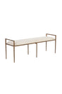 Modern European furniture - Gold Framed White Bench - www.oroa.com
