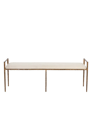 Gold Framed White Bench | Splendido Esai | Oroa.com