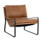 Modern European furniture - Scooped Leather Lounge Chair - www.oroa.com