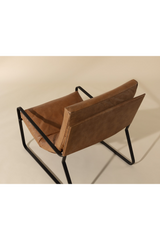 Modern European furniture - Scooped Leather Lounge Chair - www.oroa.com