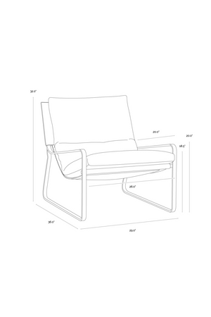 Scooped Leather Lounge Chair | Splendido Zancor