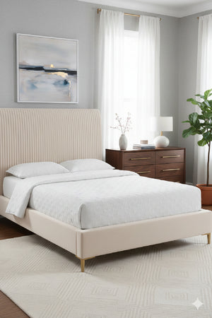 Cream Tufted Bed | Splendido Harris | Oroa.com