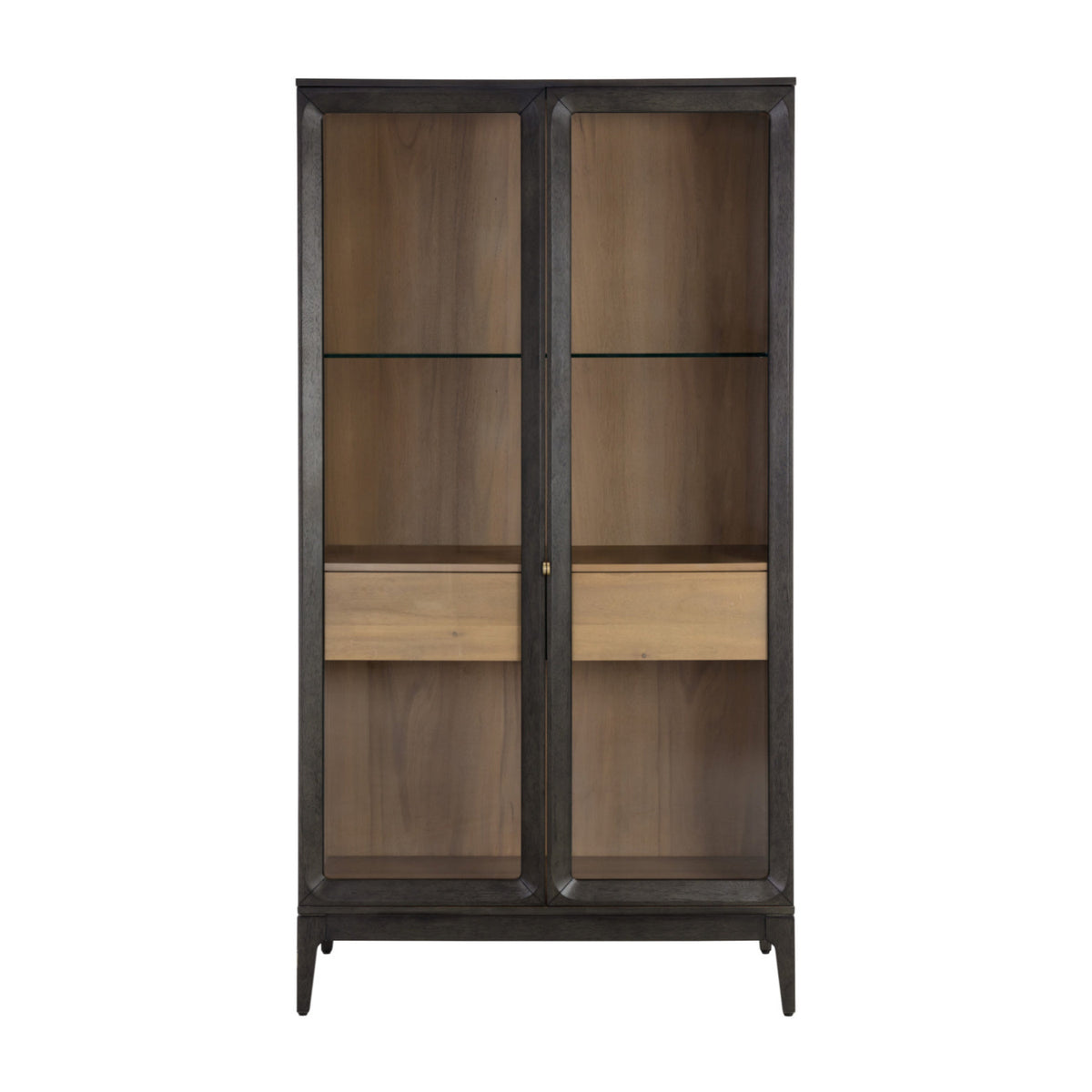 Brown Acacia 2-Door Display Cabinet | Splendido Cecilia