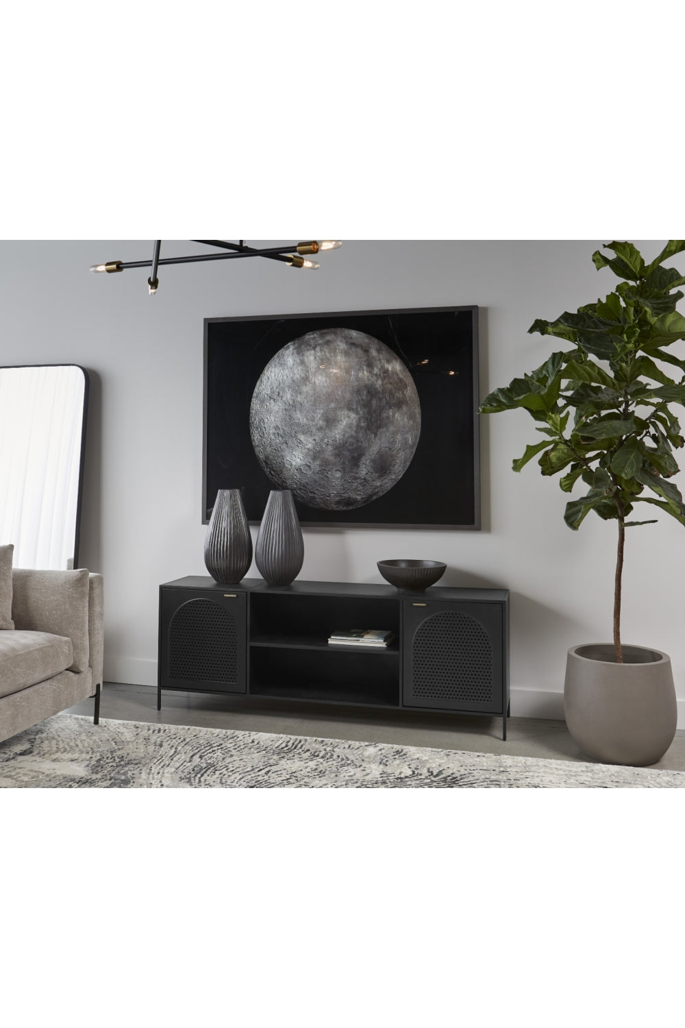 Modern European furniture - Black Metal Storage Cabinet - www.oroa.com