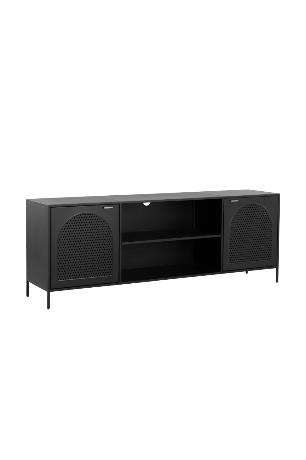 Modern European furniture - Black Metal Storage Cabinet - www.oroa.com
