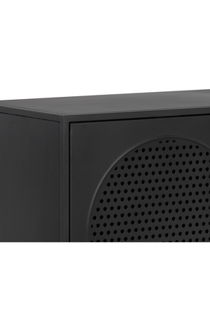   Modern European furniture - Black Perforated Metal 3-Door Sideboard - www.oroa.com | Oroa.com