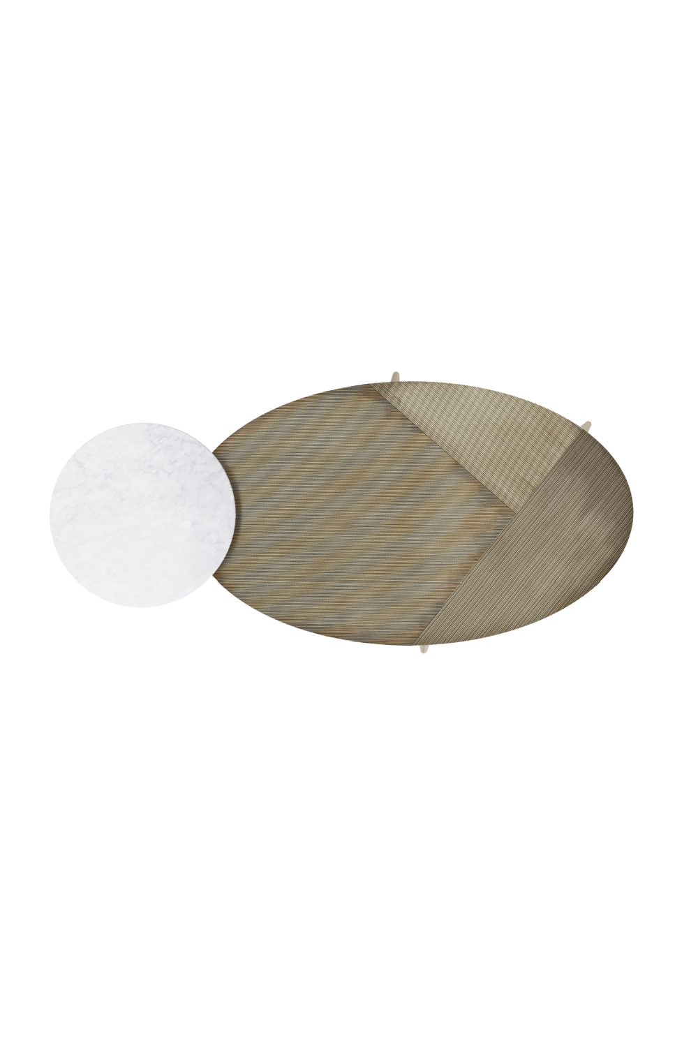 Oval Antique Brass Coffee Table | Splendido Tuner | Oroa.com