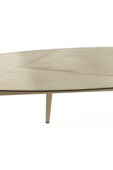 Modern European furniture - Oval Antique Brass Coffee Table - www.oroa.com