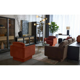 Modern European furniture - Oval Antique Brass Coffee Table - www.oroa.com