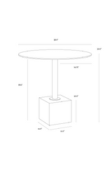 Modern European furniture - Antique Brass Marble Bistro Table - www.oroa.com