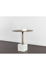 Modern European furniture - Antique Brass Marble Bistro Table - www.oroa.com