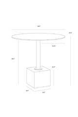 Modern European furniture - Antique Brass Marble Bistro Table - www.oroa.com