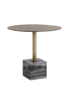 Modern European furniture - Antique Brass Marble Bistro Table - www.oroa.com