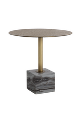 Modern European furniture - Antique Brass Marble Bistro Table - www.oroa.com