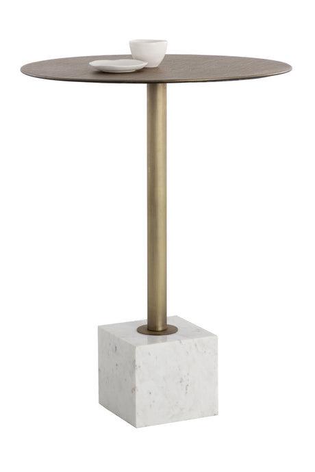 Modern European furniture - Marble Round Bar Table - www.oroa.com