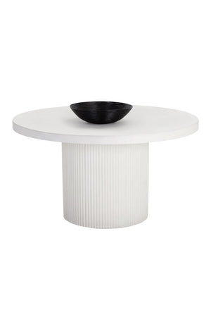 White Concrete Indoor/Outdoor Dining Table | Splendido Nicolette | Oroa.com