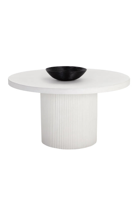 Modern European furniture - White Concrete Indoor/Outdoor Dining Table - www.oroa.com