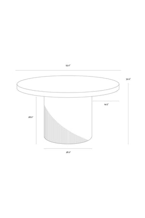 White Concrete Indoor/Outdoor Dining Table | Splendido Nicolette | Oroa.com