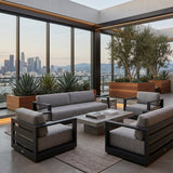 Gray Padded Outdoor Sofa | Splendido Tavira