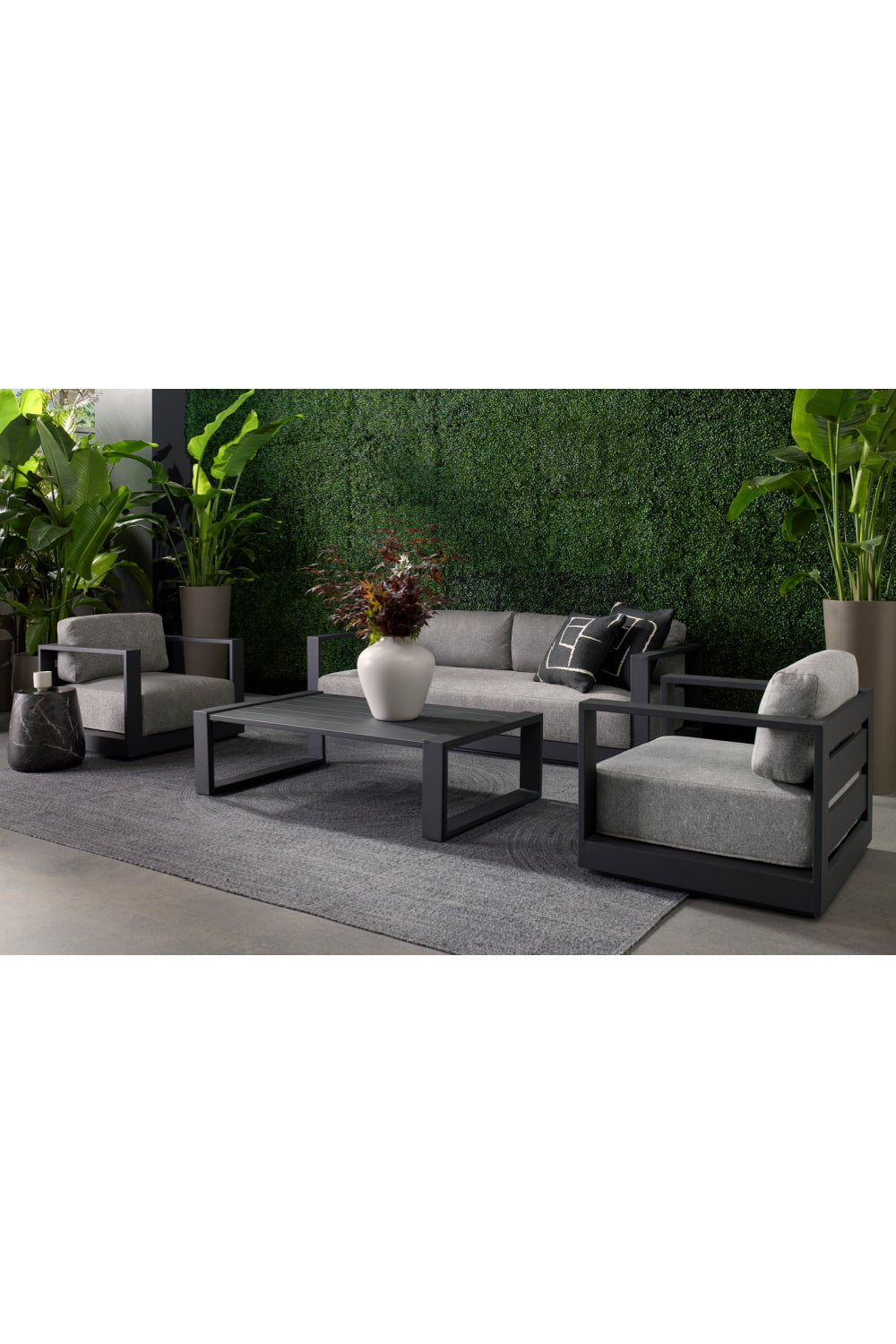Modern European furniture - Gray Padded Outdoor Sofa - www.oroa.com