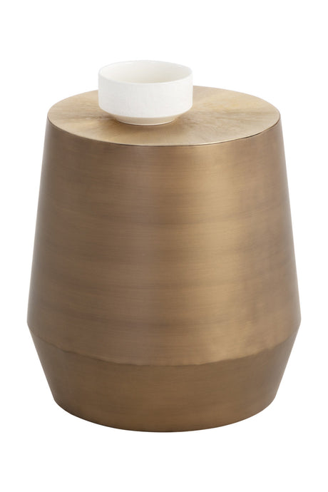 Modern European furniture - Etched Aluminum End Table - www.oroa.com