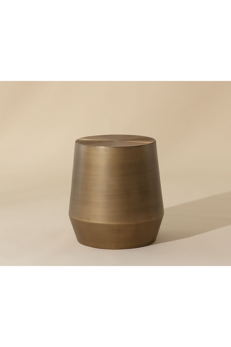 Modern European furniture - Etched Aluminum End Table - www.oroa.com
