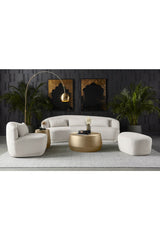 Modern European furniture - Etched Aluminum End Table - www.oroa.com